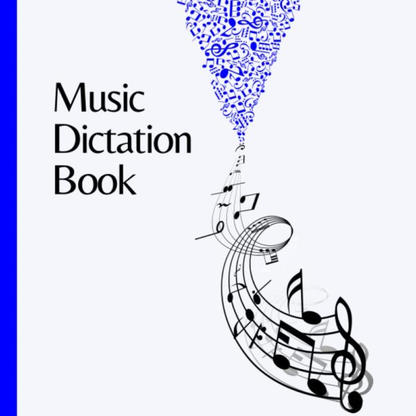 Music Dictation Book: Music Manuscript Paper and Notebook – 8 Staves per page – Premium Cream Colored Paper – 8.5 x 11 Inches – 60 Pages