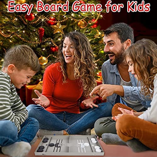 Fast Sling Puck Game, Puck Sling Game, Slingshot Table Hockey Puck Board Game for Kids&Adults Family (17x10in Metal Board)-Birthday Gifts - Image 2