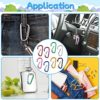 Mini Carabiners Clips 88 Pcs 1.8 Inch Key Clip Aluminum D Ring Metal Carabiners Keychain D Shape Spring Loaded Gate Hook with Key Rings for Home Camping Traveling Backpack Hiking - Image 7