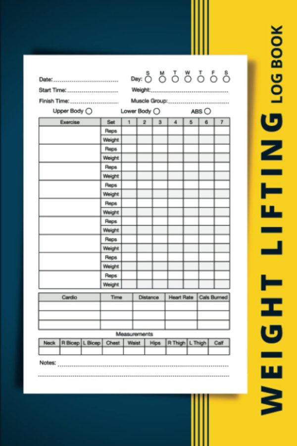 Weight Lifting Log Book: Workout Log Book and Gym Planner for Men and Women, Exercise Notebook, Fitness Tracker