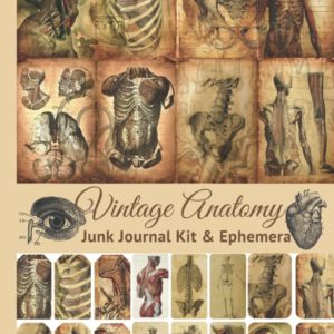Vintage Anatomy Junk Journal Kit & Ephemera: Vintage Themed Collection One-Sided Decorative Paper of Authentic Ephemera for Junk Journals, ... Making, Mixed Media, and Many Other Crafts.