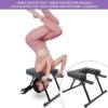 Stand Yoga Chair, Yoga Inversion Training Bench H Shape Yoga Headstand Stool Wood and PU Pads Metal Frame for Home Fitness for Head Stand Trainer - Image 4