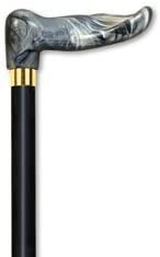 Wood cane - Simulated Gray Marble right handle, this cane is designed to fit the hand like a glove for its palm grip handle. This cane and walking stick is very secure and comfortable and has a weight capacity of 250 pounds. This ergonomic wood cane is ideal for arthritis sufferers. It distributes weight across the entire palm. Height approx: 36 - 37 "