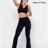 SUUKSESS Women Ribbed Seamless Flare Leggings Bootcut High Waist Yoga Pants - Image 4