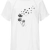 Camisas y Blusas de Mujer Camiseta con Estampado Forma corazón flecos Camiseta asimétrica Manga Corta Cuello Redondo - Image 5