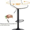 Kidol & Shellder Bar Stools Set of 2 White PU Upholstered Adjustablel Barstools Swivel Counter Stools,3 Mins Quick Assembly,Loads Up to 300lbs - Image 8
