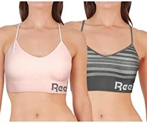 Reebok Women's Bra - Seamless Performance Longline Cami Bralette (2 Pack)