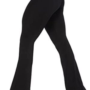 Sunzel Flare Leggings, Crossover Yoga Pants with Tummy Control, High Waisted and Wide Leg, No Front Seam