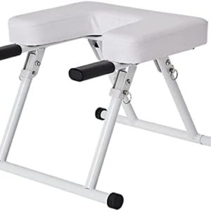 Yoga Headstand Bench, Foldable Inversion Chair with Armrests, for Home Gym Yoga Studio,White,495136cm,49 * 51 * 36cm-White