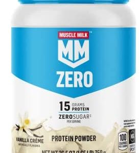 Muscle Milk ZERO, 100 Calorie Protein Powder, Vanilla, 15g Protein, 1.65 Pound, 25 Servings