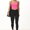 Women's V Cross Waist Yoga Leggings High Waisted Tummy Control Workout Running Pants - Image 6