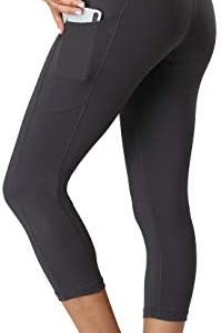 Oalka Women's Yoga Capris Running Pants Workout Leggings