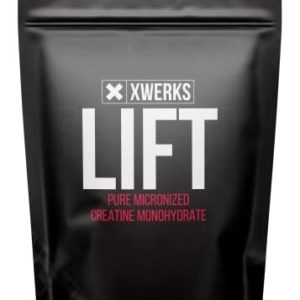 Xwerks Lift Pure Creatine Monohydrate Powder - 80 Servings - Raw 100% Natural 5000mg Formula Micronized Creatine - Highly Soluble Supplements for Power Strength Muscle Growth and Repair - Unflavored
