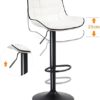 Kidol & Shellder Bar Stools Set of 2 White PU Upholstered Adjustablel Barstools Swivel Counter Stools,3 Mins Quick Assembly,Loads Up to 300lbs - Image 9