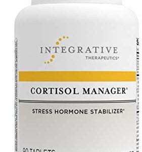 Integrative Therapeutics Cortisol Manager - with Ashwagandha, L-Theanine - Reduces Stress to Support Restful Sleep* - Melatonin-Free Supplement - 90 Count