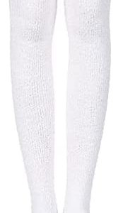 sockfun Womens Fuzzy Knee High Socks Cute Cartoon Thigh High Stockings Warm Stripe Leg Warmers