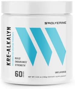 Swolverine Kre-Alkalyn | pH Correct Creatine Monohydrate, Build Strength, Gain Muscle, Power Performance, Enhance Endurance, Unflavored, (60 Servings)