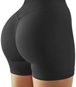 MOSHENGQI Seamless Biker Shorts for Women High Waist Booty Workout Gym Shorts