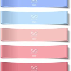 Resistance Bands - Premium Latex Band Set + Travel Bag Exercise Home Workout Manual Resistance Loops Flexibility Equipment Stretching Elastic Leg Yoga Squat Stretch Exercise Gym Mini Bands Working Out
