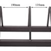 Barbell Plate Rack |Horizontal Olympic Bar Storage Rack |Weight Plates Holder with Handle and Wheels-800 lbs Capacity - Image 2