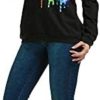 MAGICMK Woman’s Sweatershirt Lips Print Causal Blouse Off The Shoulder Long Sleeve Loose Slouchy Pullover Plus Size Tops - Image 5