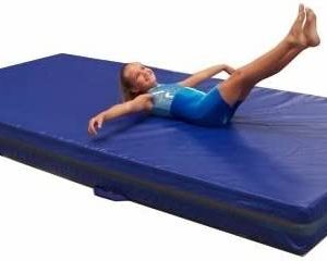 Team Sports Gymnastics 4" Skill Throw Landing Mats 5'x10', Blue Vinyl and 1.8 Density Poly-Foam