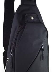 Peak Gear Sling Compact Crossbody Backpack and Day Bag (Black)
