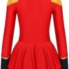 TiaoBug Women's Circus Ringmaster Halloween Cosplay Costume Showman Long Sleeve Jumpsuit with Bow Tie - Image 6