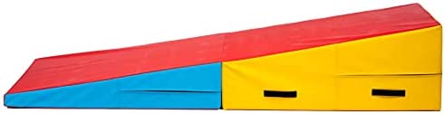 PRISP Folding Incline Gym Mat - 71 x 30 x 14 in Wedge Gymnastics Tumbling Mat for Kids - Image 2