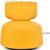 HoRunzelin 29" Wide Modern PU Leather Swivel Barrel Chair,Comfortable Round Accent Sofa Chair,Lounge Chair for Office Leisure Area,Clubs,Living Room,Bedroom,Yellow - Image 6