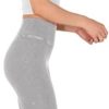 ODODOS Seamless Yoga Shorts for Women, High Waist Butt Lifting Acid Washed Ribbed Workout Gym Running Biker Shorts - Image 2