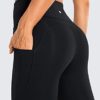 CRZ YOGA Womens Brushed Naked Feeling Workout Capri Leggings Pockets 19" - High Waisted Gym Athletic Tummy Control Yoga Pants - Image 3