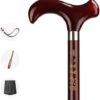 Wooden Cane Walking Stick Unisex Cane Natural Wood Walking Stick with Rubber Tip, Solid Wood Wooden Canes, 450lb Weight Capacity Affordable Gift,Canes Wood Canes (Color : 34in/87cm) - Image 3