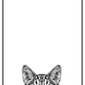 Cat Wall Decor - 11x14" UNFRAMED Print - Cat Wall Art, Minimal, Black & White - Cat Lover Gifts