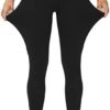 Women's V Cross Waist Yoga Leggings High Waisted Tummy Control Workout Running Pants - Image 5
