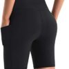 Promover High Waist Biker Yoga Shorts for Women with Pockets Workout Running Compression Shorts 5"/8" Tummy Control - Image 5