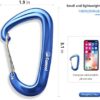 CAMNAL Quickdraw Climbing Carabiner Clips 16KN Heavy Duty Carabiner Lightweight Carabiners, for Hammocks, Camping, Key Chains, Outdoor, Locking Dog Leash, Swing, 4 pcs - Image 3