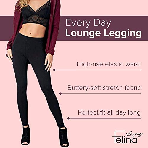 Felina Velvety Super Soft Lightweight Style 2801 Leggings - for Women - Yoga Pants, Workout Clothes - Image 2