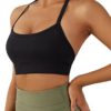 MOOSLOVER Women Y Back Sports Bra Racerback Spaghetti Straps Padded Workout Yoga Bras - Image 4