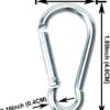 16PCS Small Carabiner Caribeaner Clip 1.89" Spring Snap Hook Key Chain Clip Spring-Loaded Gate Aluminum D Ring Carabiners for Backpacking Camping, Hiking, Outdoor Gym, Silver - Image 2