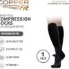 Copper Fit Energy Plus Unisex Easy-On/Easy-Off Moisturizing Knee High Compression Socks - Image 3