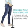 Vive Self Standing Cane Tip - 3/4 Inch Replacement - Heavy Duty Rubber Quad Base for Walking, Folding & Medical Canes - Stable Grip Traction Attachment - for Men, Women, Elderly & Seniors (Black) - Image 9