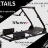 Minneer Racing Steering Wheel Stand Simulator Cockpit Height Adjustable Gaming Wheel Stand Compatible for T500, FANTEC, T3PA/TGT, G25, G37, G29/T300RS Wheel & Pedals Not Included（with Seat Frame） - Image 3