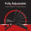 Adjustable Bench By Core Home Fitness, Foldable Weight Bench, Incline/Decline/Flat Bench, 7 Back Adjustments, Adjustable Seat, Black/Red (51MAB) - Image 2