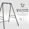 ONCLOUD Upgraded Hammock Chair Stand Metal Swing Stand Frame, Heavy Duty Steel Hammock Stand Only for Porch, Backyard, Indoor or Outdoor, Antique Bronze Finish - Image 8