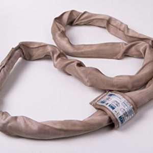 American Industrial / 1 1/8" Width/Endless Polyester Round Sling - Tan / 8 Ft. Long / En120X8 / 10,600 Lbs. Vertical