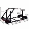 Marada Racing Cockpit Frame Compatible with G25 G27 G29 G920 T500 FANTEC T3PA/TGT Height Adjustable Racing Wheel Stand Wheels Pedals and Real Racing Seat Driving Simulator Cockpit Not Included - Image 2