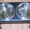 Elevated Dog Bowls 16" Tall Raised Feeder Stand For Doberman Pinscher All Steel Construction - Image 2