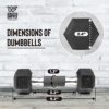WF Athletic Supply Rubber Encased Hex Dumbbells with Rubber Grip Contoured Handle for Muscle Toning, Strength Building & Full Body Workout - Image 2