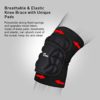 JBM Knee Brace Soft Non Slip Knee Pads Breathable Knee Compression Sleeve Elastic Anti-Collision Pads for  Fitness Exercise Basketball Running (One pair, Black) (Large, Black) - Image 8